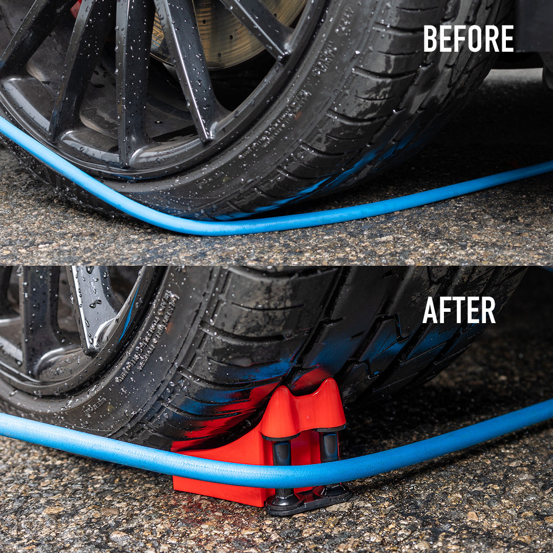 Tire Hose Guide The tire hose guide, known as Maxshine Ezy Wheel Hose Slide Roller, is a simple and essential tool during car washing around wheels and tires
