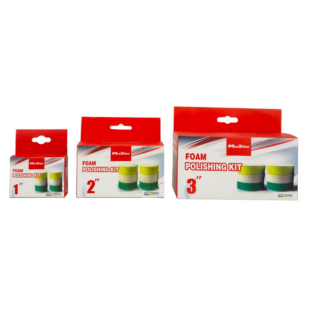 Car Polishing Pad, A Maxshine 1″, 2″, 3″ Foam Pad Kit, 6 pcs The car polishing pad kit contains six(6) pieces of foam pads, comprising two(2) pieces of