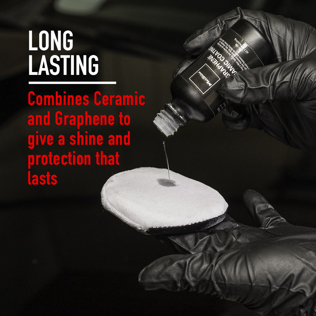 Graphene Ceramic Coating Best Weathering Coat, Long Lasting Protection This 50ml Graphene Ceramic Coating offers superior protection and shine for your car