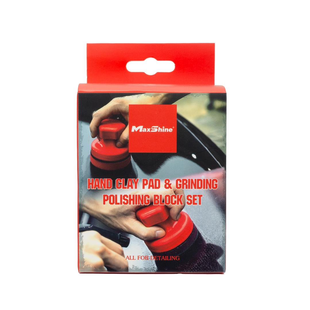 Hand Clay Pad & Grinding Polishing Clay Block Set Maxshine’s Hand clay pad and grinding polishing clay block set is specially made of Clay maximizing polishing