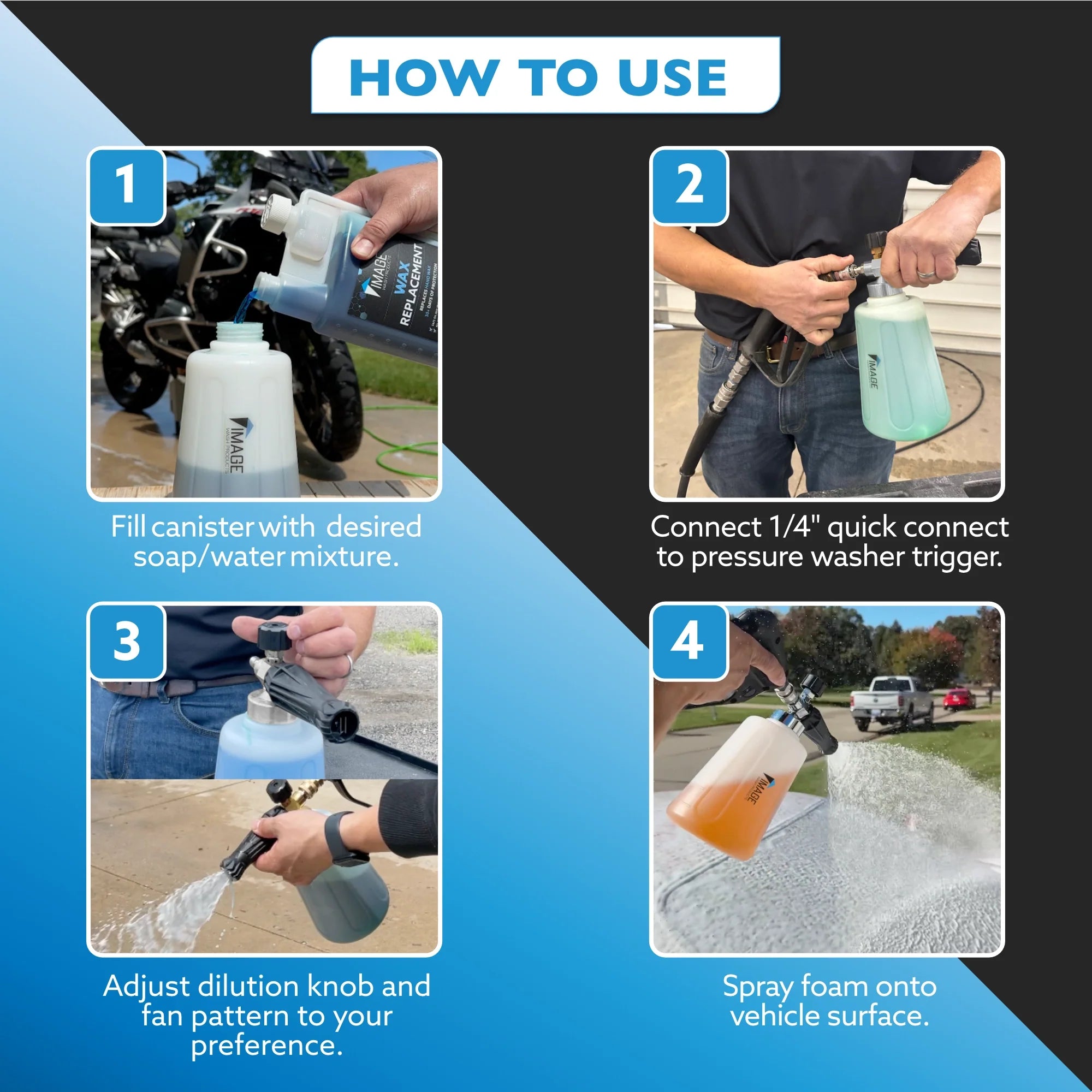 Image Pressure Washer Foam Cannon 2.0 - Wide Based