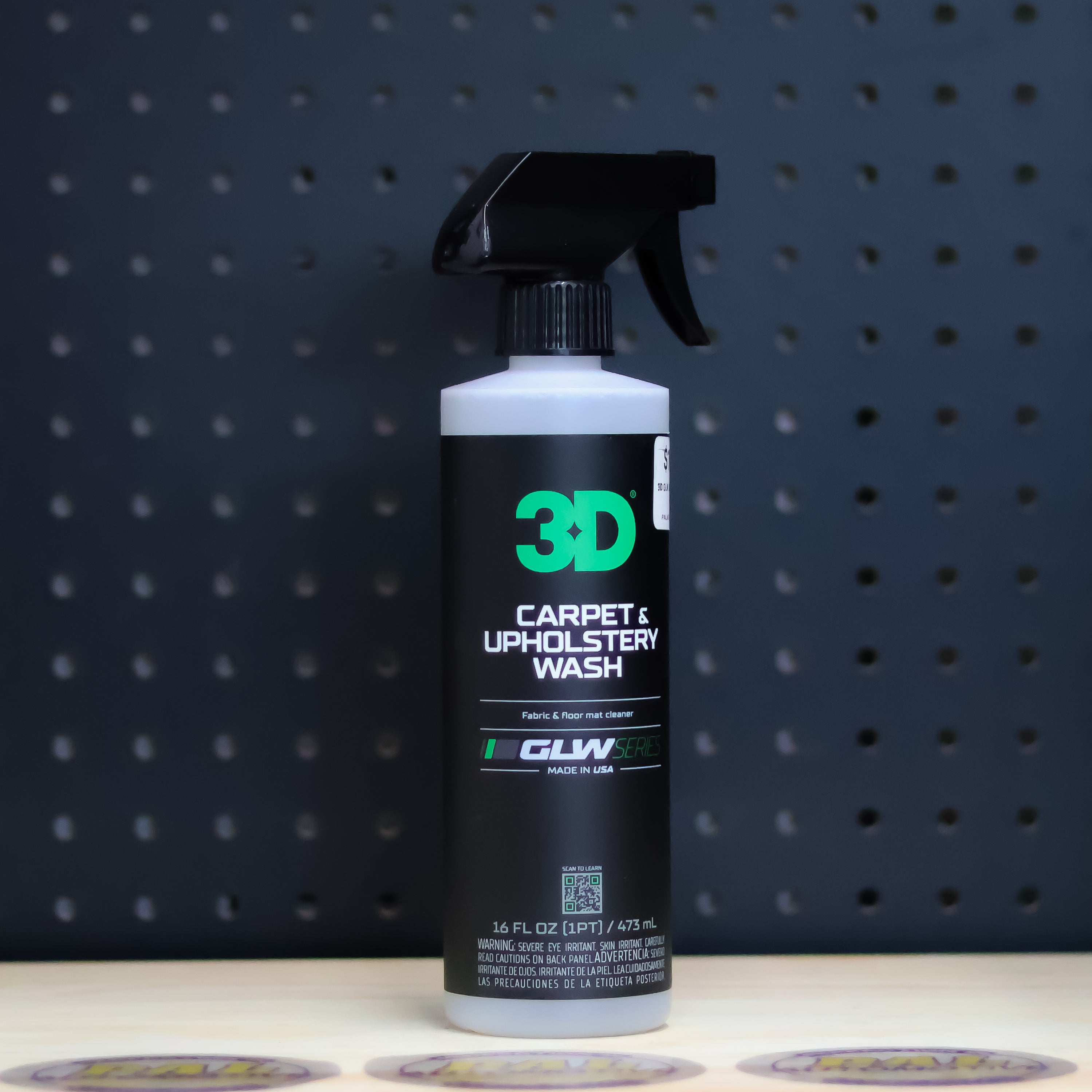 3D Car Care 3D GLW CARPET & UPHOL WASH PINT - professional auto detailing tool accessory