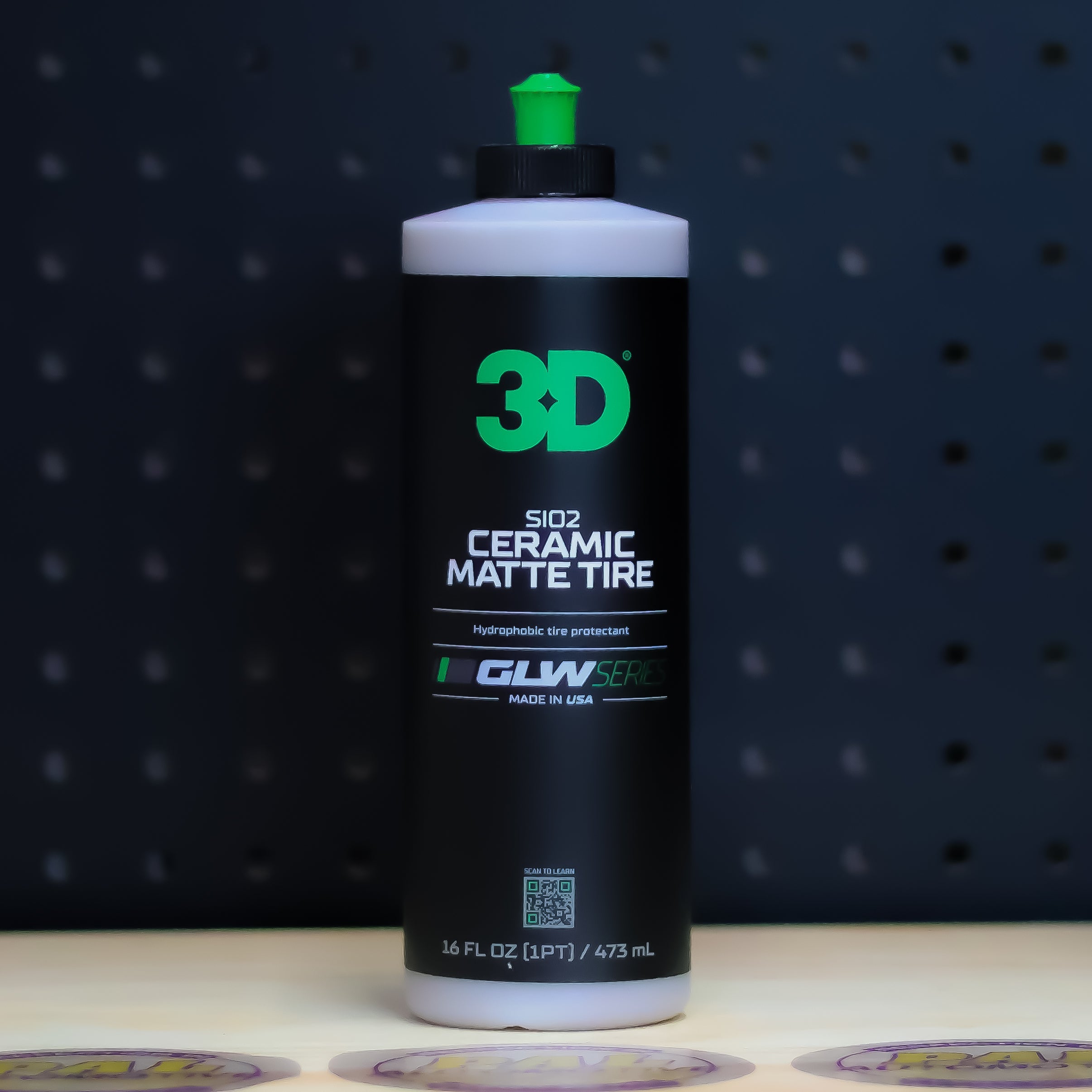 3D Car Care 3D GLW SIO2 CERAMIC MATTE TIRE 16oZ - professional auto detailing tool accessory