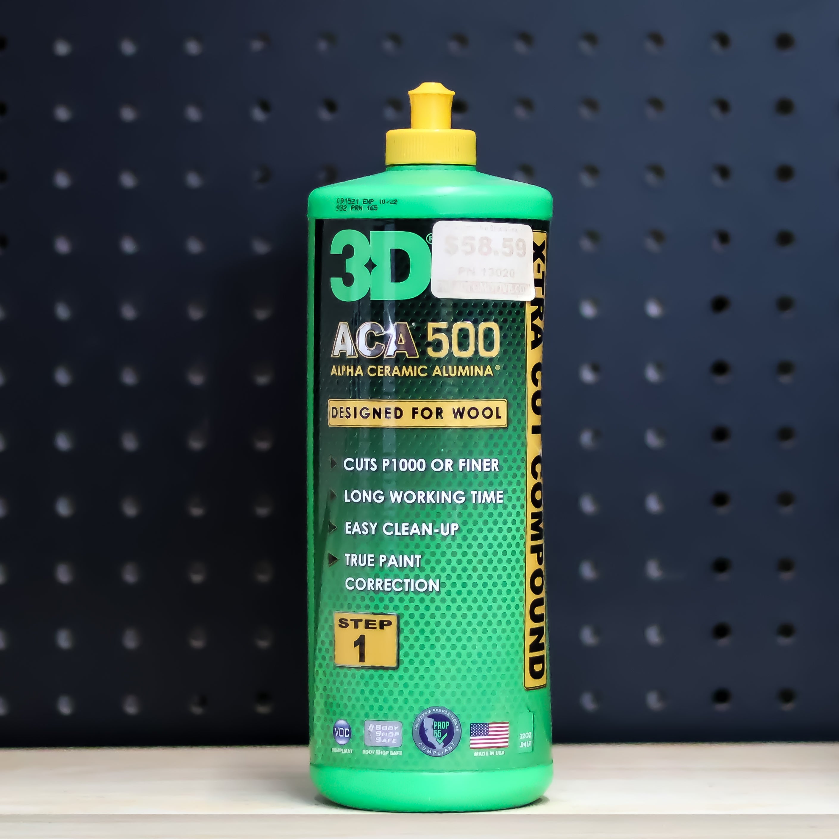 3D Car Care 3D 500 ACA X-TRA CUT COMPOUND QUART - professional paint correction compound
