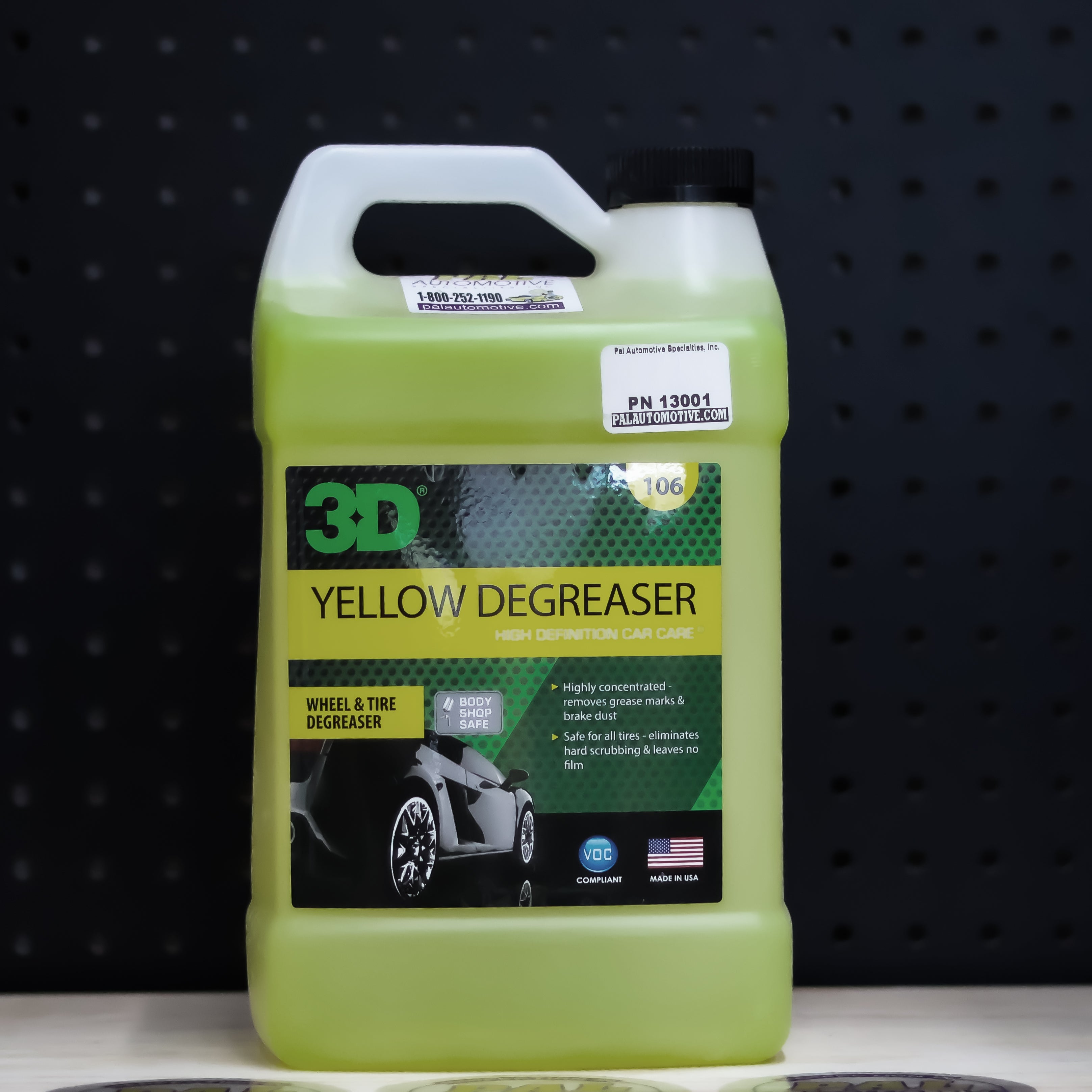 3D Car Care 3D YELLOW DEGREASER GALLON - heavy-duty engine degreaser for auto detailing