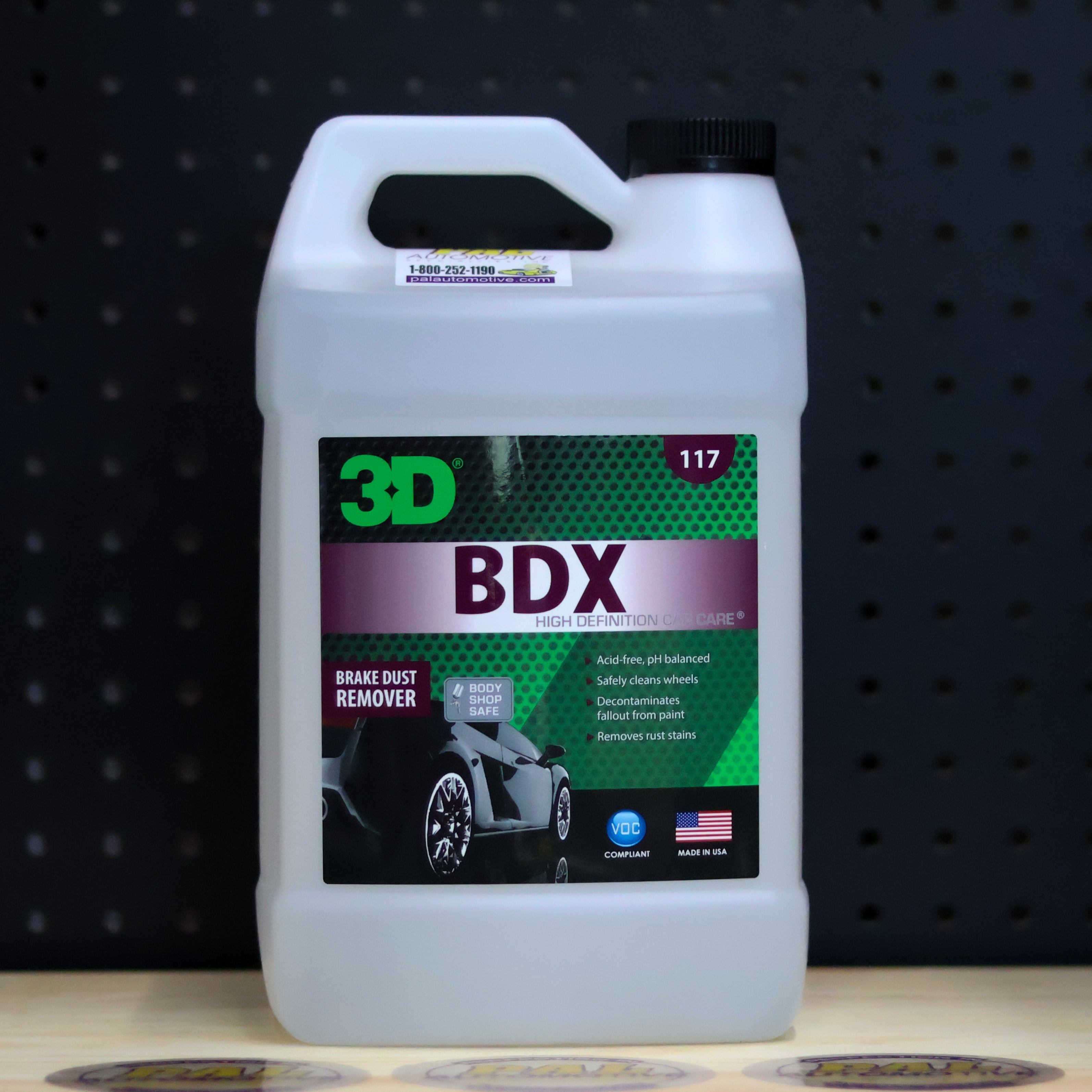 3D Car Care 3D BDX Iron Remover 1 GAL - iron-removing wheel cleaner for brake dust removal