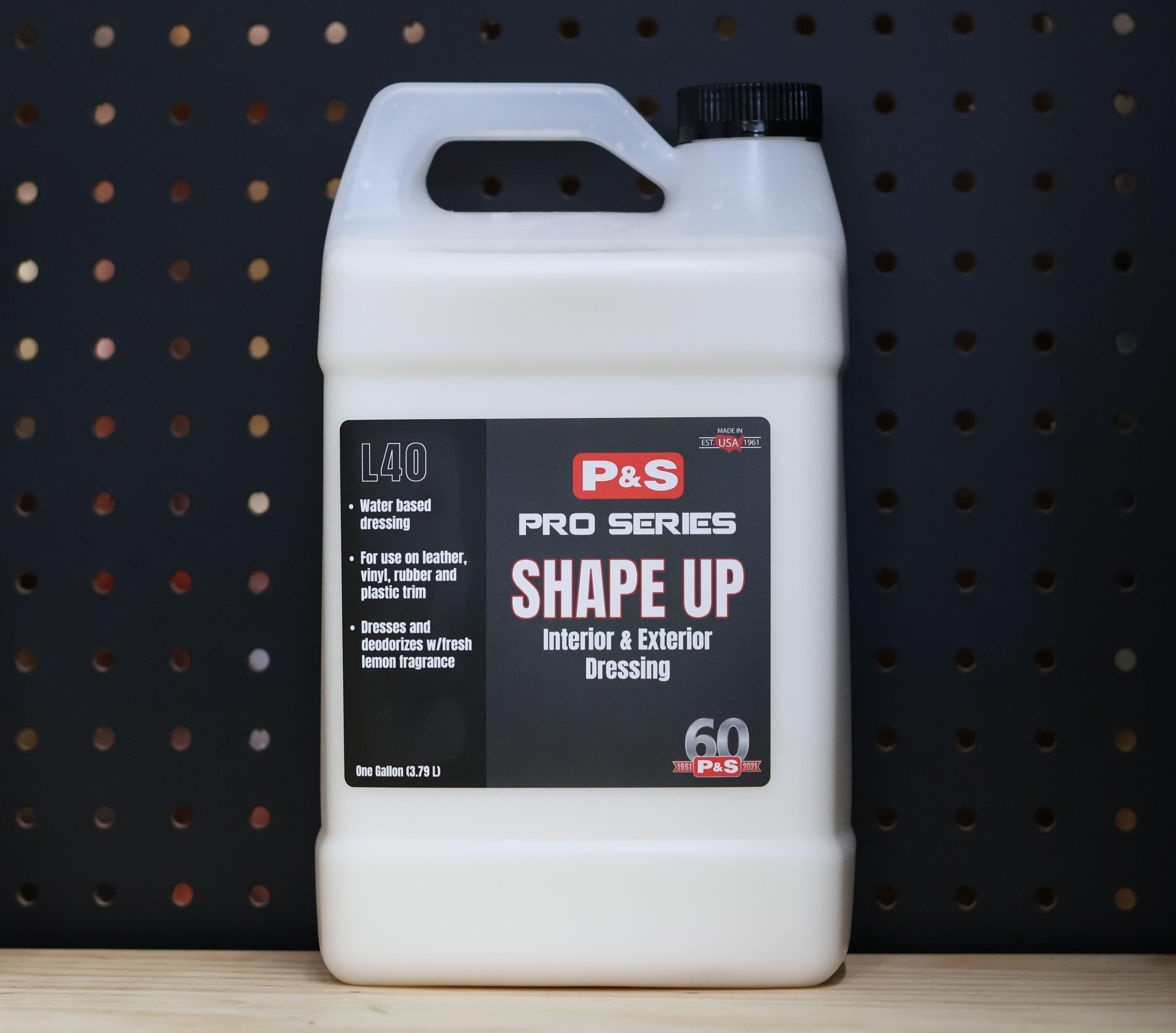 P&S Detailing Products P&S Shape-Up, Vinyl/Rubber Dressing 1Gal - professional auto detailing tool accessory