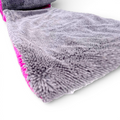 TDS Towel 1400 pink and gray 1400 GSM twisted loop microfiber towel for car drying