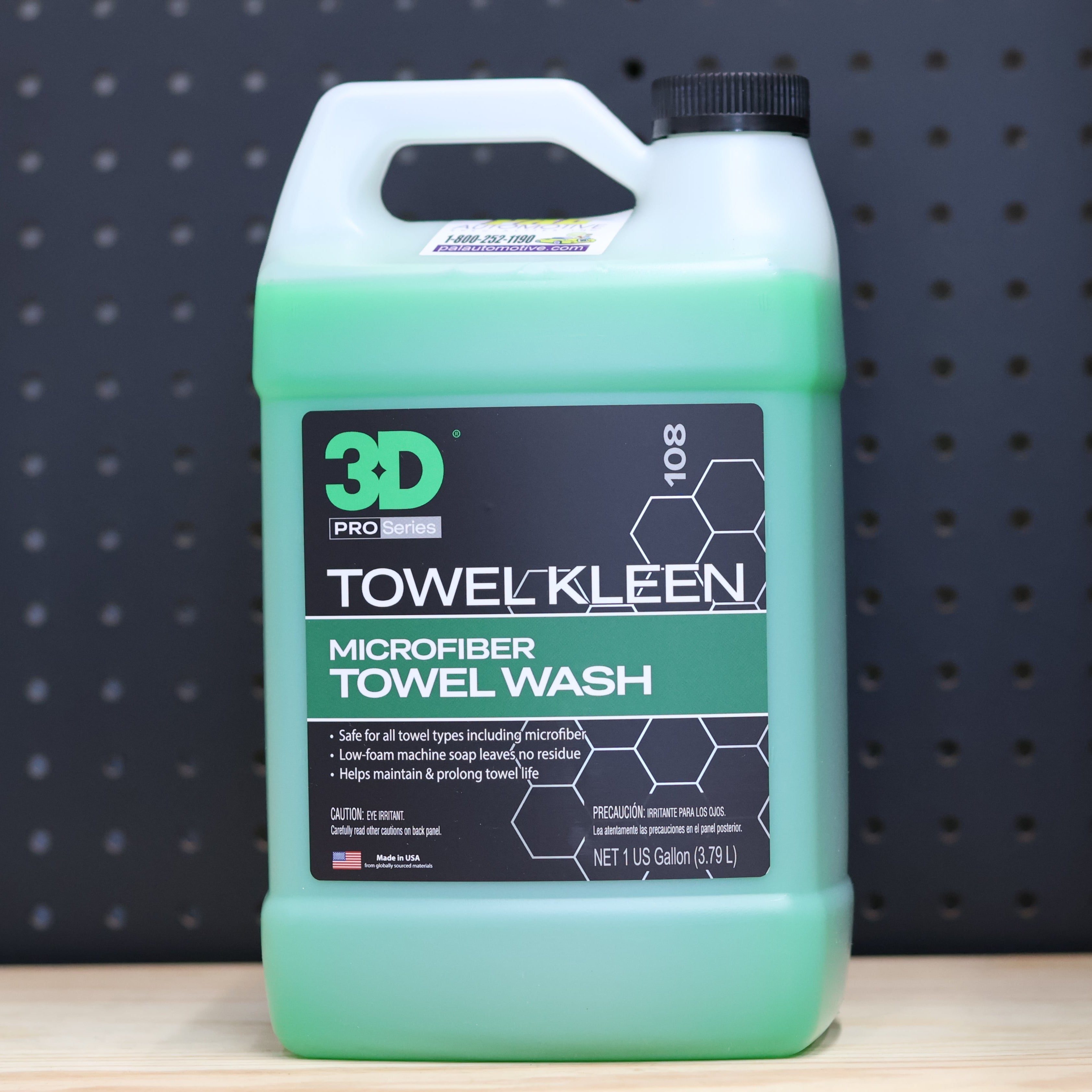 3D Car Care 3D Towel Kleen Microfiber Detergent 1G - professional auto detailing tool accessory