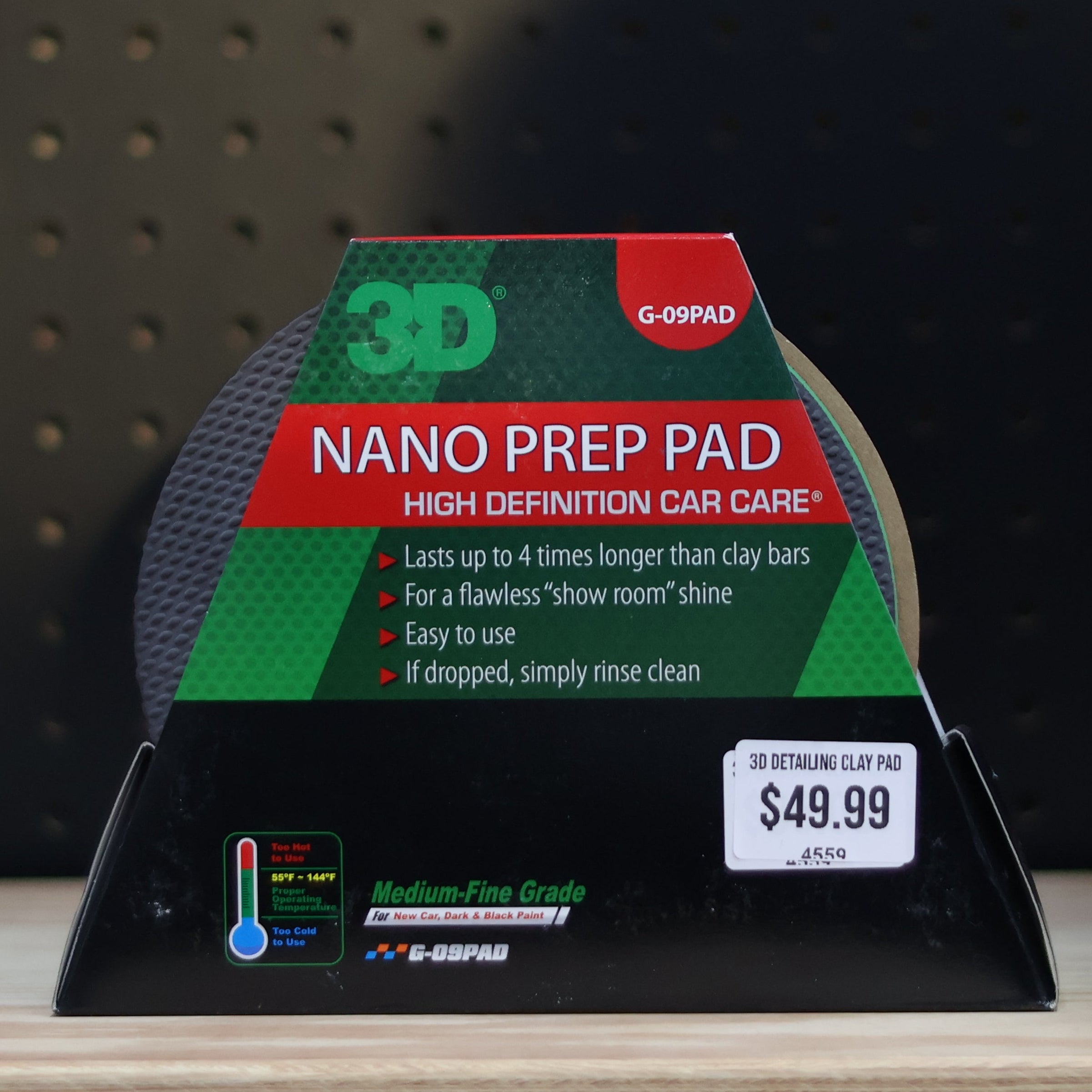3D Car Care 3D Detailing Clay Pad - synthetic clay bar for paint decontamination