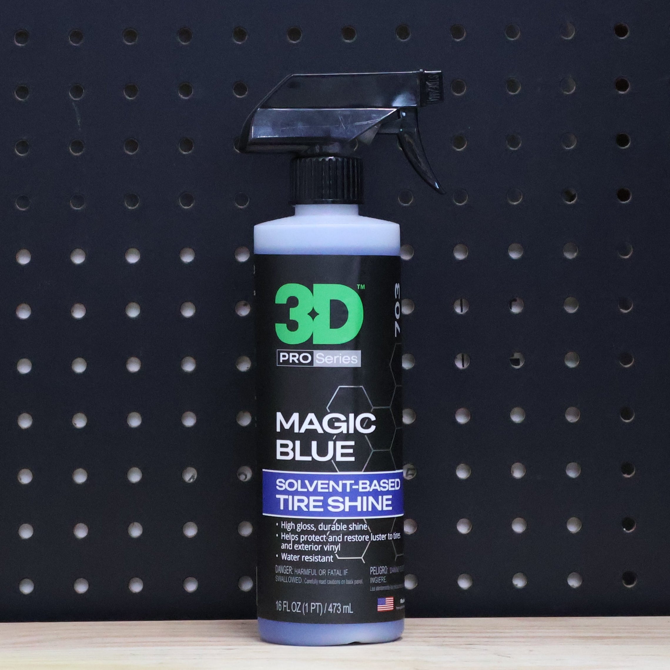3D Car Care 3D MAGIC BLUE TIRE DRESSING 16oz - SiO2 ceramic tire dressing for lasting shine