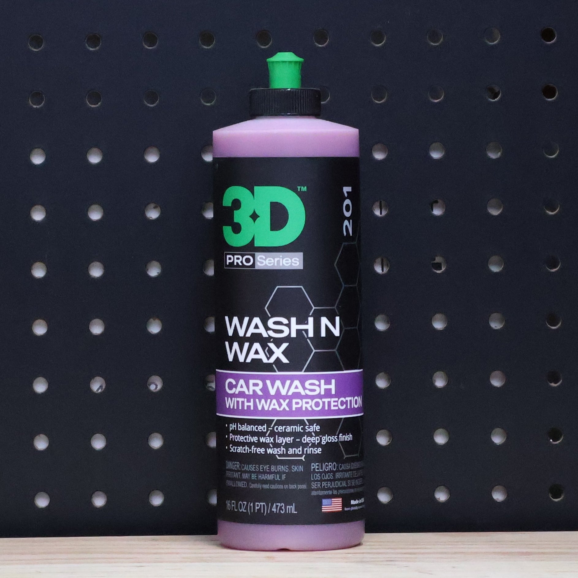 3D Car Care 3D WASH N WAX 16 oz - professional auto detailing tool accessory