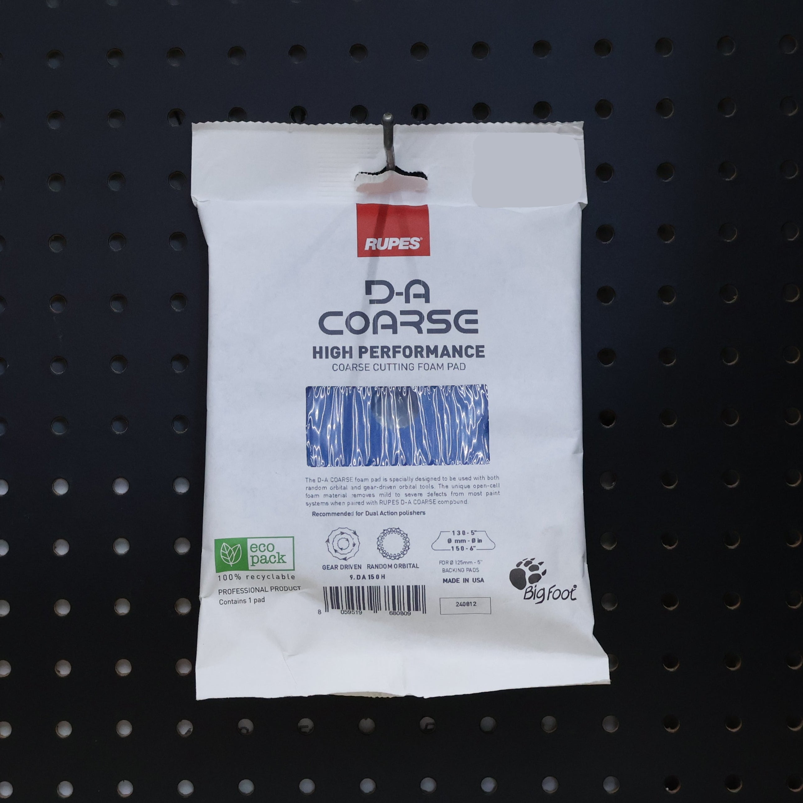 Rupes PAD, RUPES DA150H DA COARSE 5" BLUE - professional auto detailing tool accessory