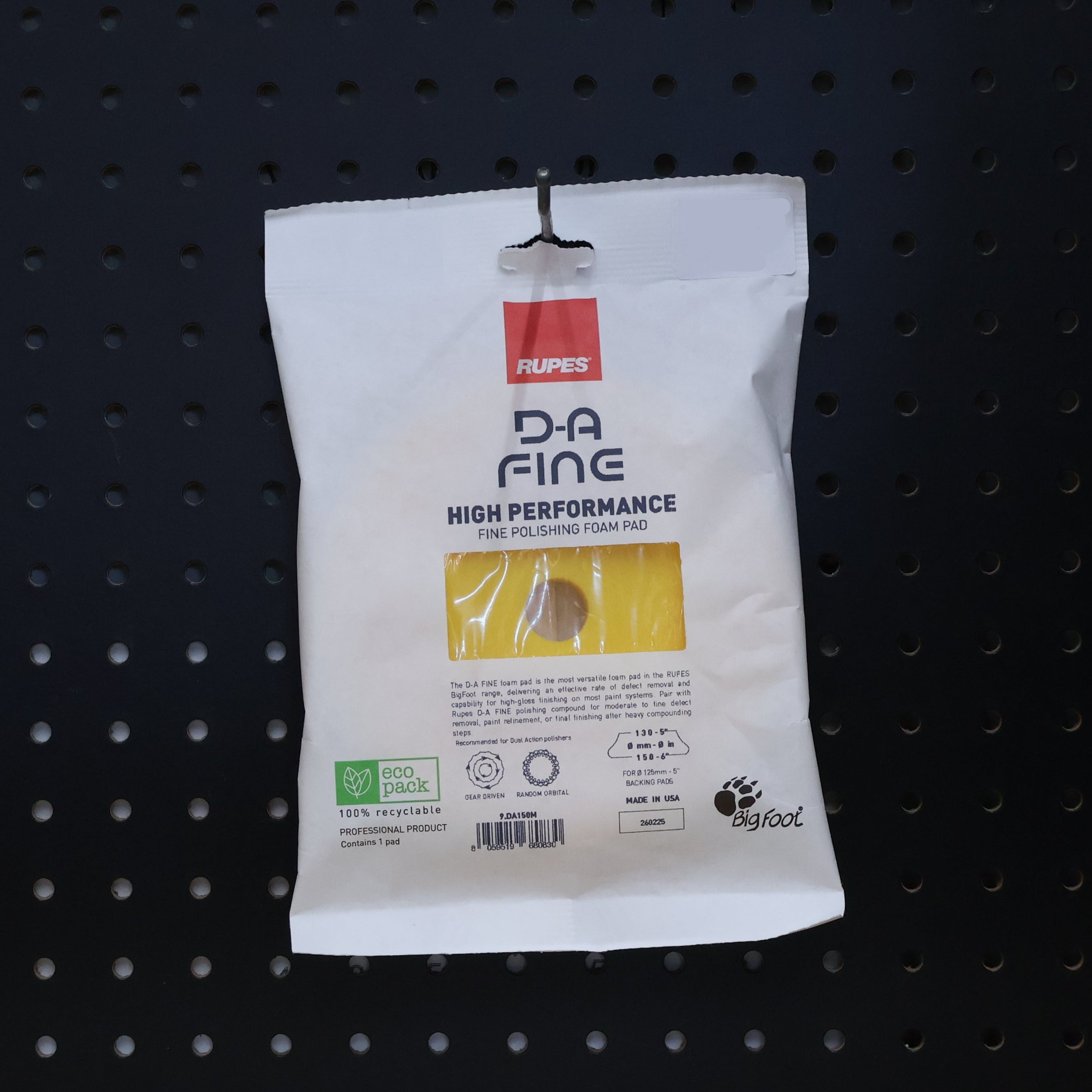 Rupes PAD, RUPES DA150M DA 5" YELLOW - professional auto detailing tool accessory