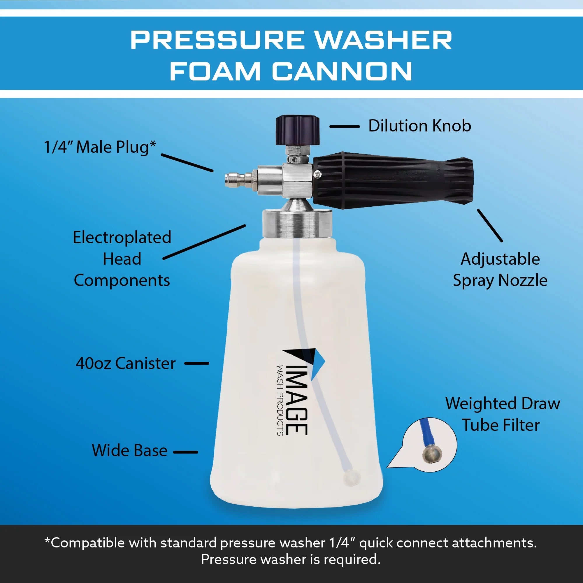Image Pressure Washer Foam Cannon 2.0 - Wide Based