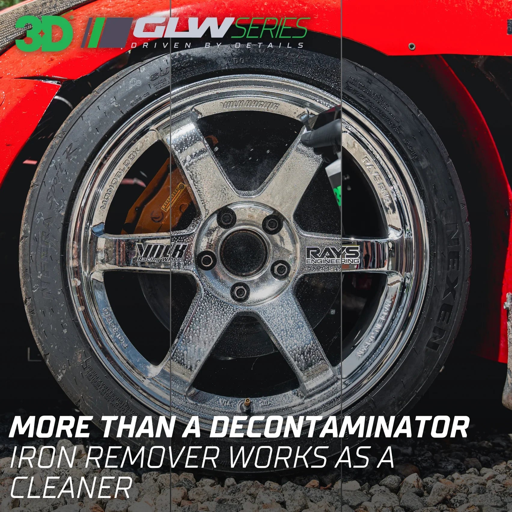 3D Car Care 3D GLW IRON REMOVER PINT product closeup - auto detailing equipment