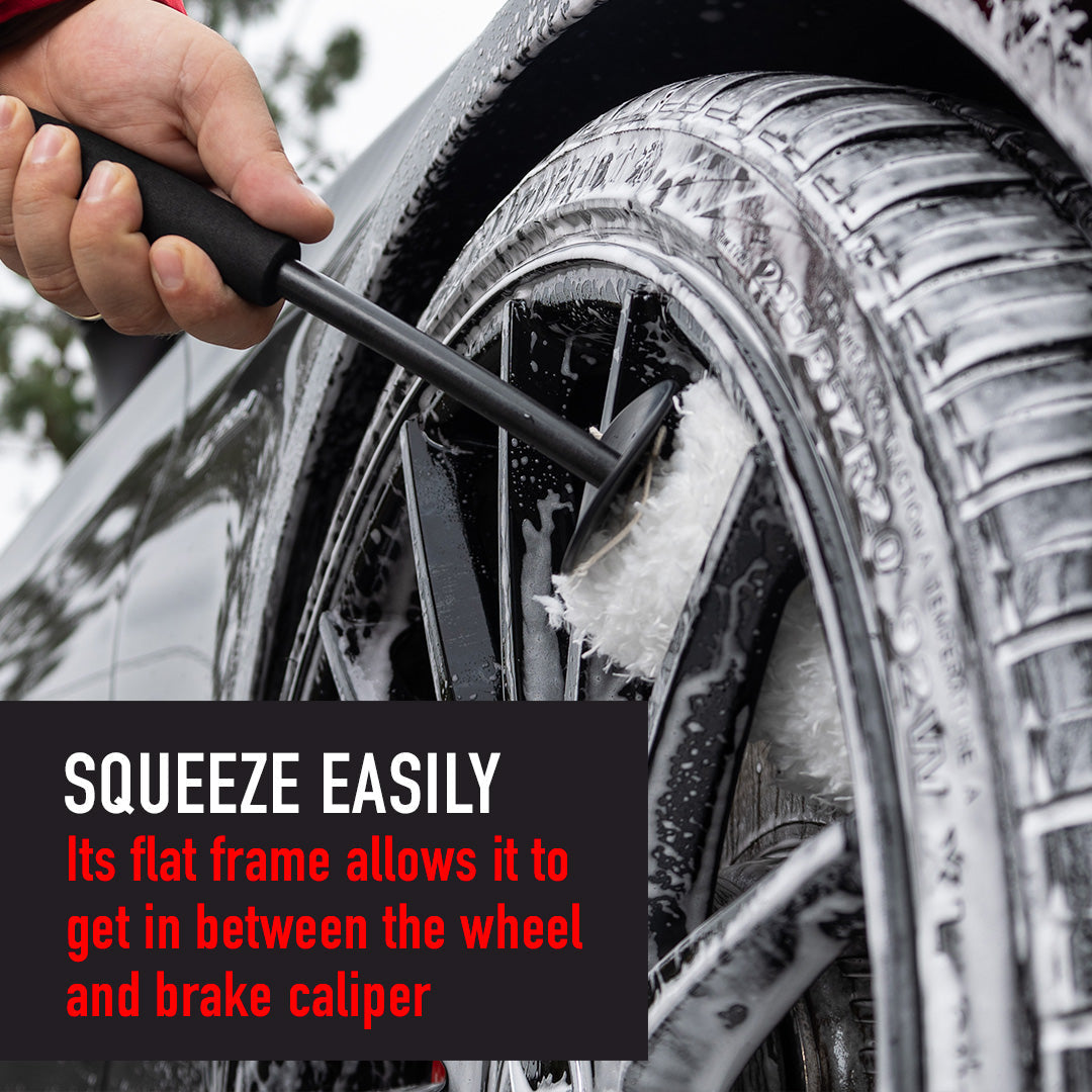 Soft Wheel Brush with Replaceable Cover The soft wheel brush has a replaceable microfiber head and is anti-static and scratch-free, featuring a metal-free