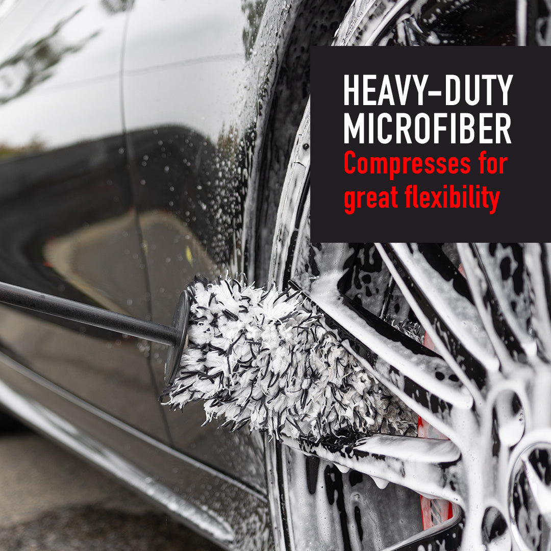 Soft Wheel Brush with Replaceable Cover The soft wheel brush has a replaceable microfiber head and is anti-static and scratch-free, featuring a metal-free