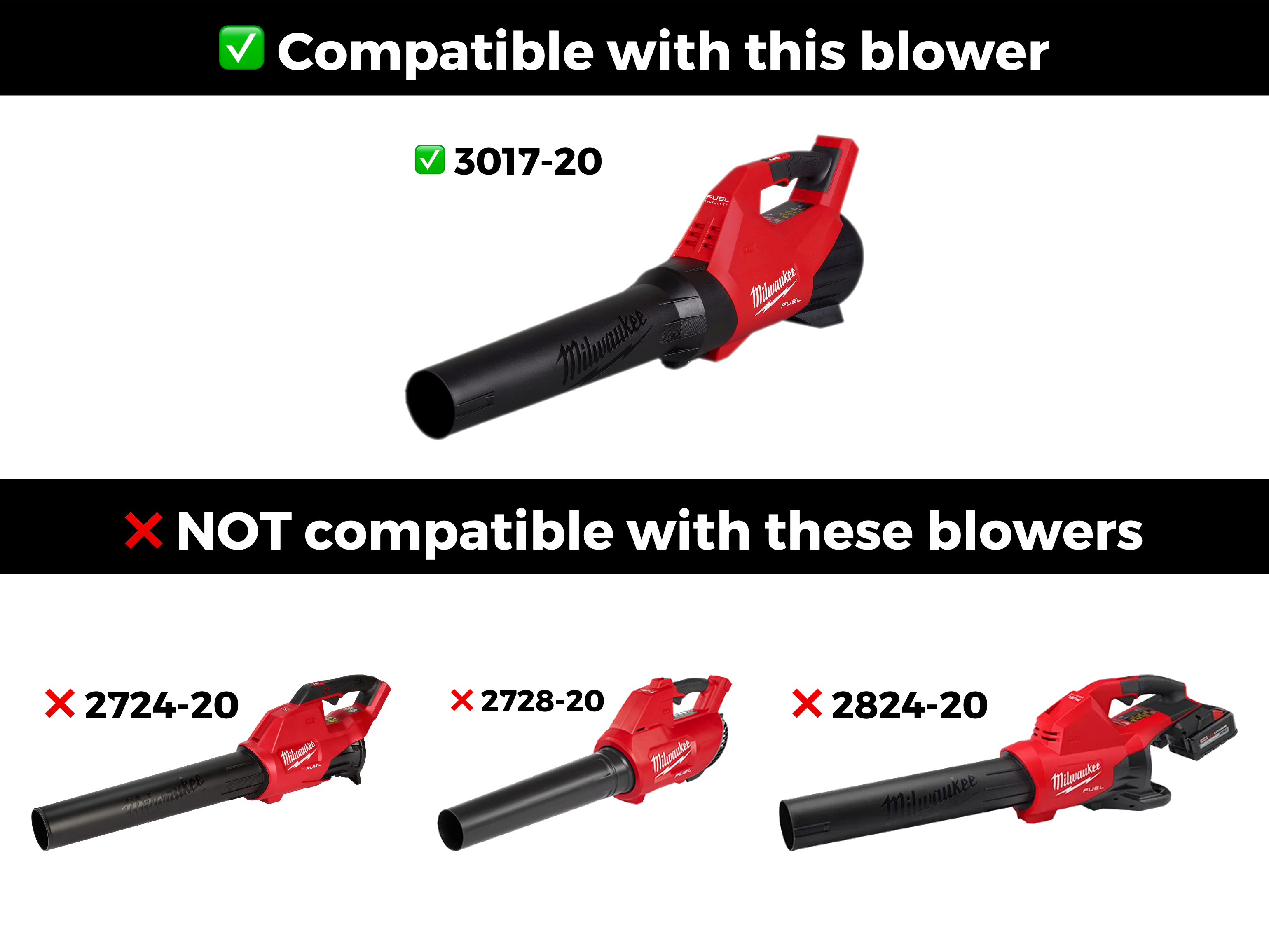 Stubby Nozzle Co. STUBBY® Car Drying Nozzle for Milwaukee M18 FUEL Gen III Single Battery Leaf Blower (3017-20) - detail shot 4