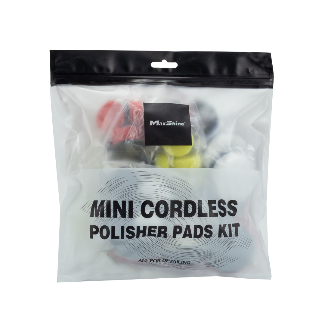 Polishing Pads Kit The Polishing Pads Kit contains a complete set of foam and wool pads for MaxShine's Mini Cordless Polisher. Take your detailing skills to