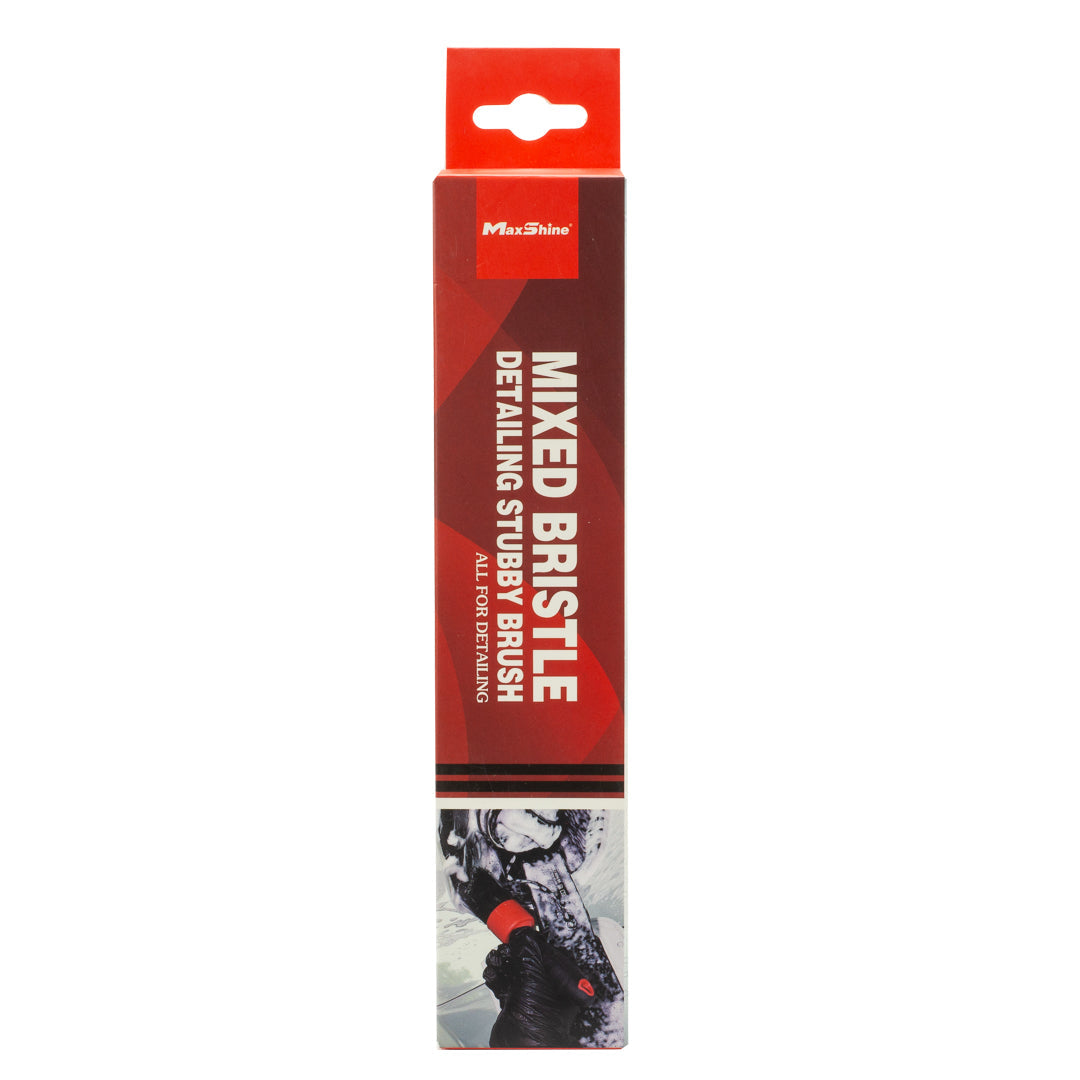 Stubby Brush For Car Detailing The stubby brush for car detailing maximizes user comfort with its textured stubby handle and ergonomic grip. It further