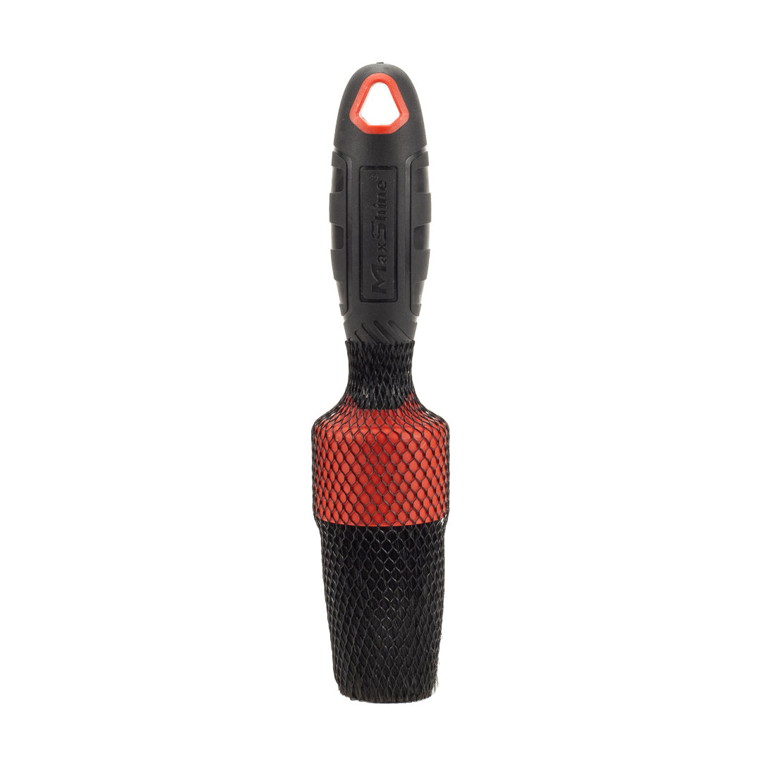 Stubby Brush For Car Detailing The stubby brush for car detailing maximizes user comfort with its textured stubby handle and ergonomic grip. It further