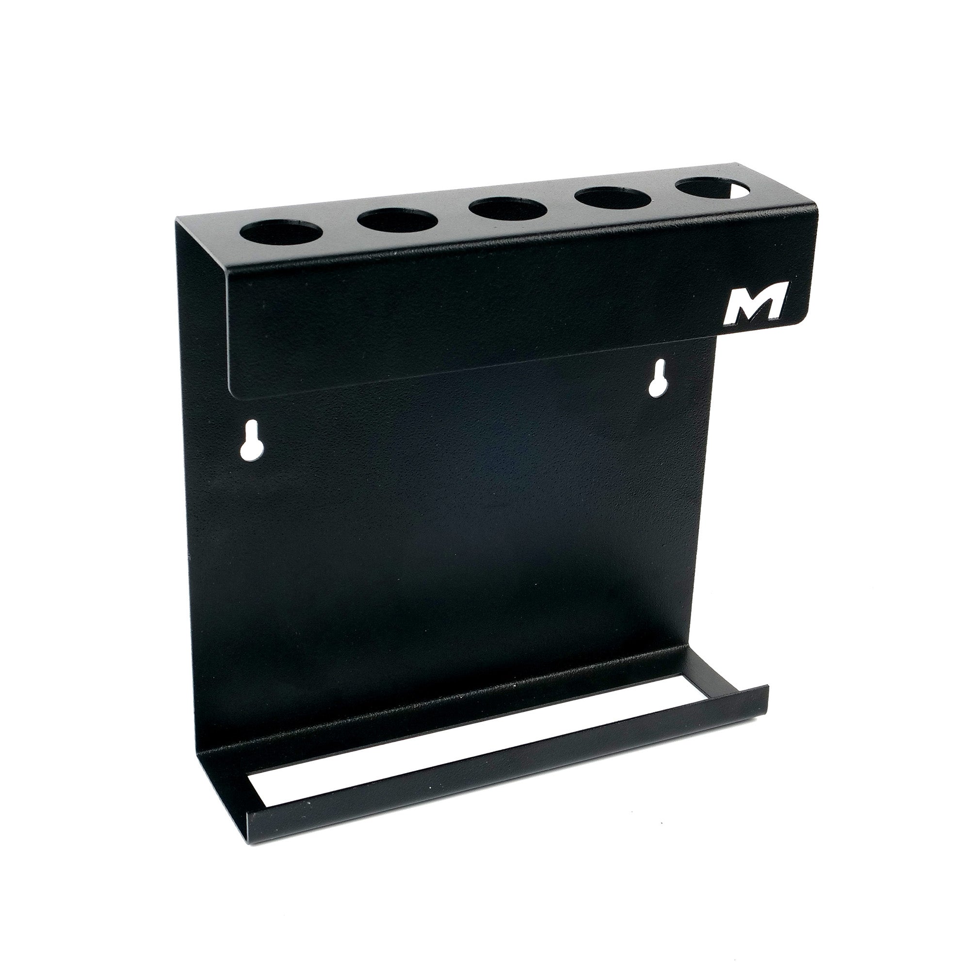 Maxshine Wall Mount Tool Holder | Brush and Trigger Bottle Holder in use - professional detailing application