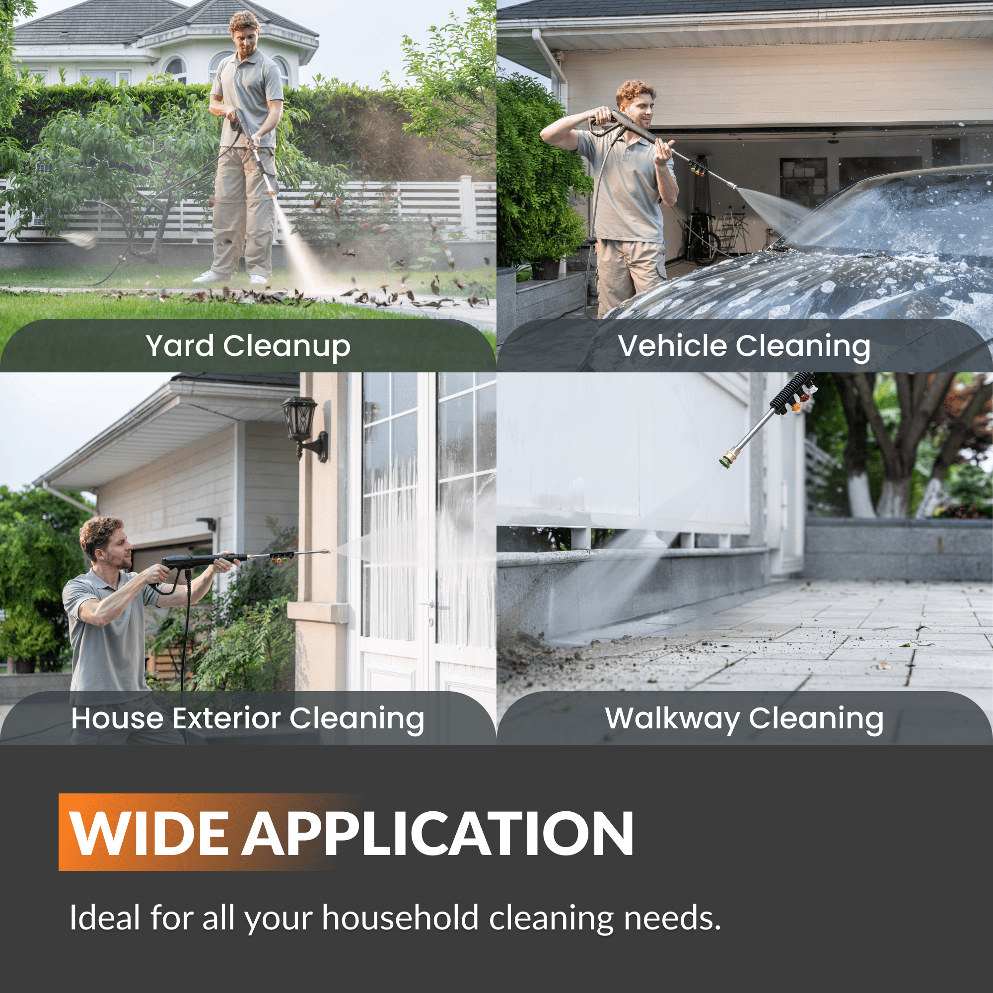 Grandfalls Retractable Pressure Washer Plus has an auto-retraction high-pressure washer which can help you finish our cleaning tasks efficiently.