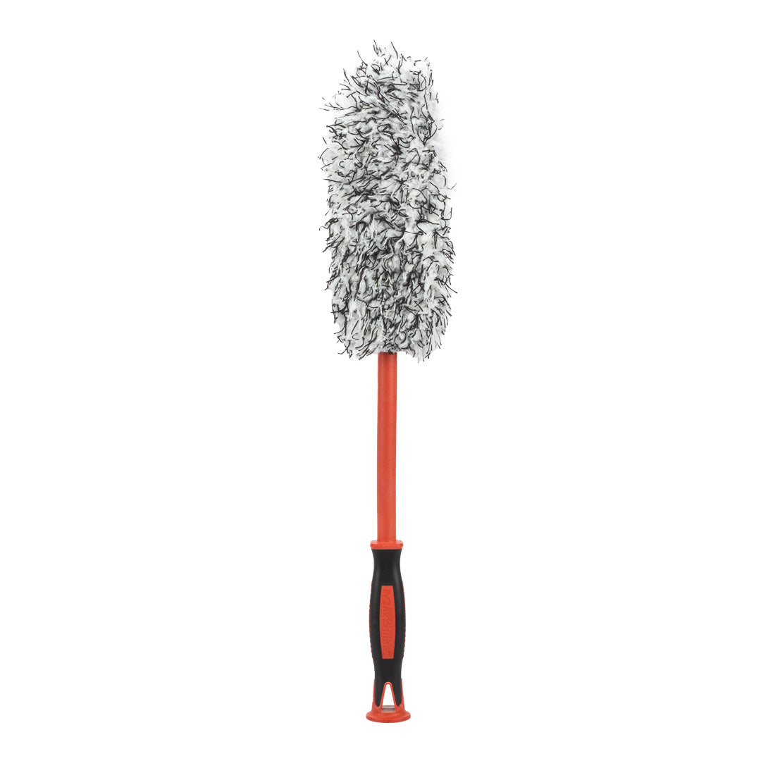 Soft Wheel Brush with Replaceable Cover The soft wheel brush has a replaceable microfiber head and is anti-static and scratch-free, featuring a metal-free