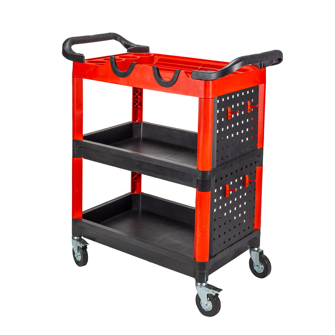 Detailing Cart Premium Heavy Duty Construction This 3-tier detailing cart keeps your workspace clutter-free while providing easy access to all your tools.
