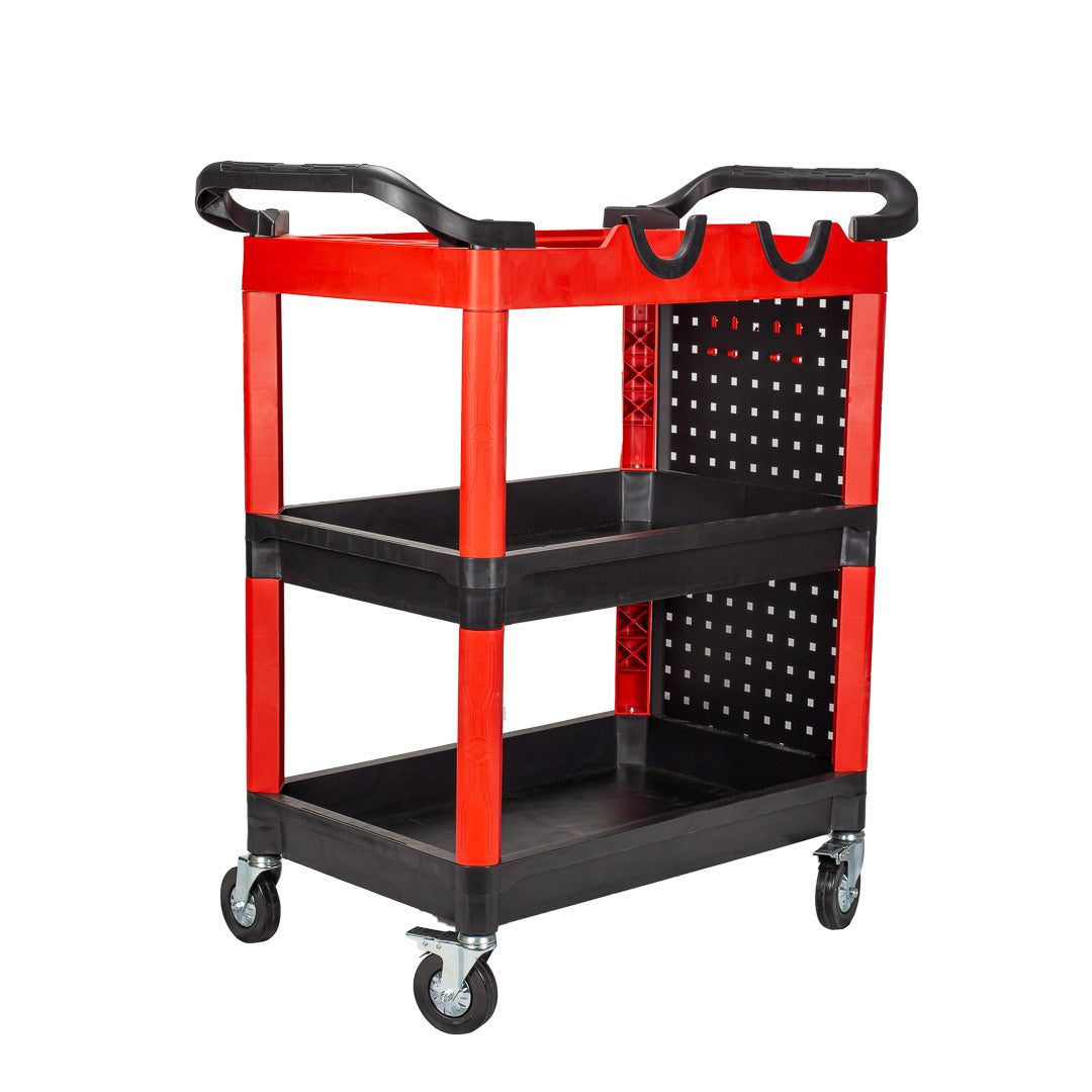 Detailing Cart Premium Heavy Duty Construction This 3-tier detailing cart keeps your workspace clutter-free while providing easy access to all your tools.