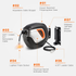 This extension cord reel is constructed of hard impact polypropylene enclosed spring-driven and has slow retraction technology and auto guide system.
