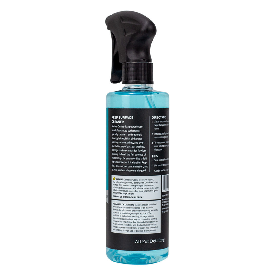 Surface Prep Spray Complete Residue Remover Surface Prep Spray is a powerhouse blend of advanced surfactants, specialty cleaners, and strategic isopropyl