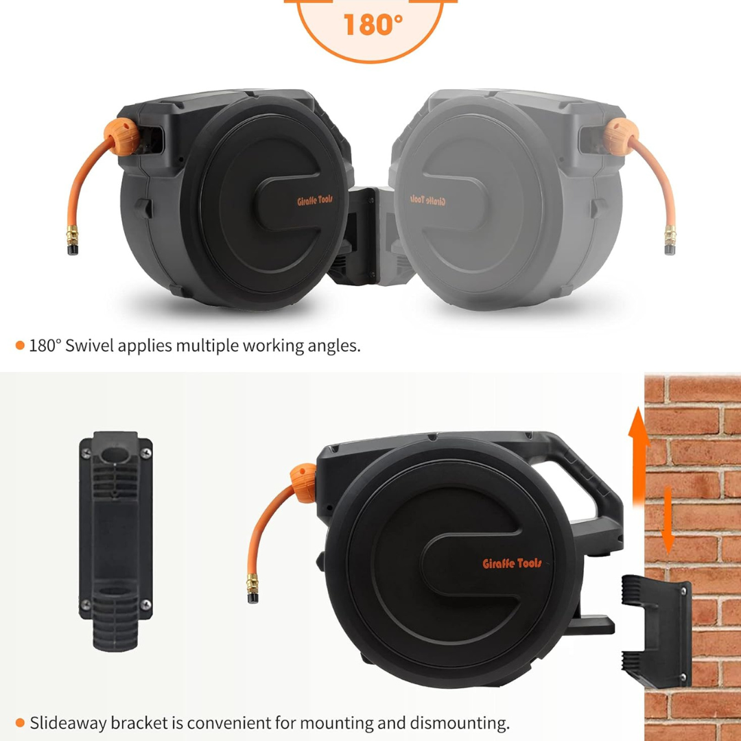 The reel has a strong rewind spring and a smart lock, and is more lightweight than steel reels.