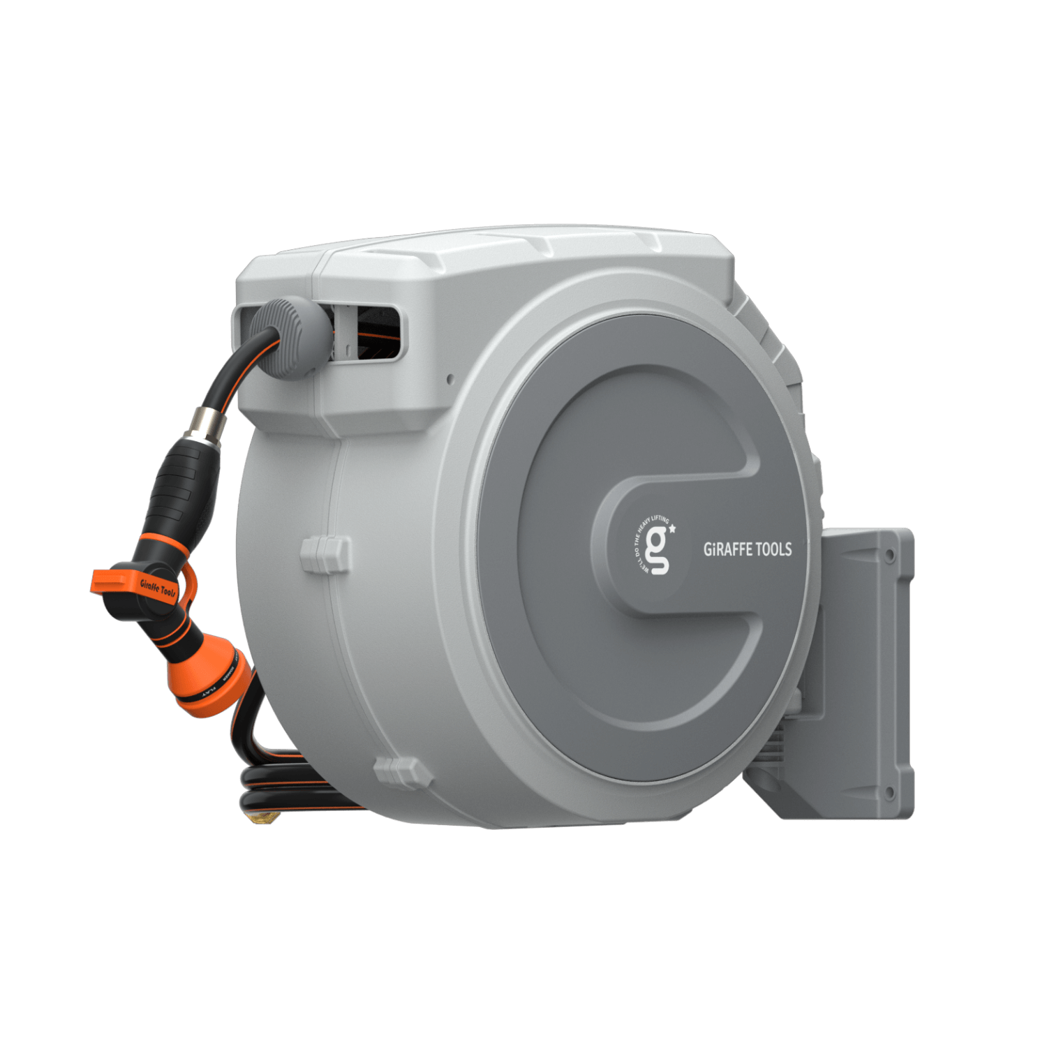 The auto-rewind system,hose locker and 9-mode hose nozzle makes the hose reel more convenient to use.