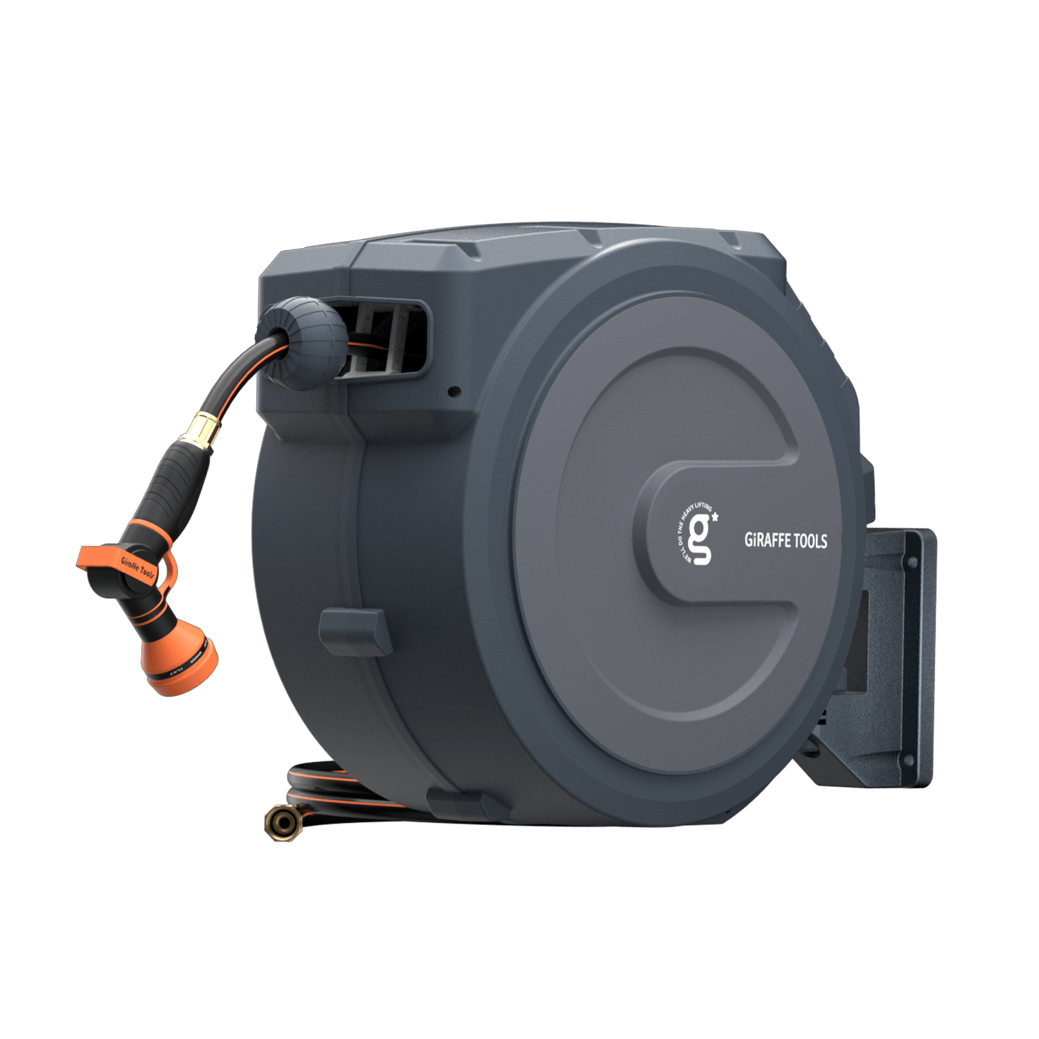 The auto-rewind system,hose locker and 9-mode hose nozzle makes the hose reel more convenient to use.
