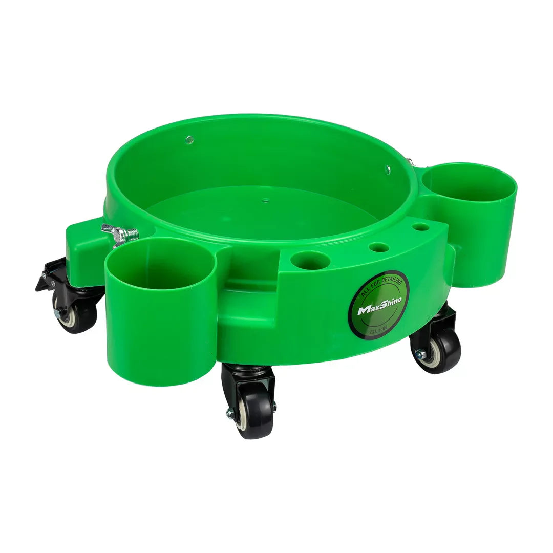 Rolling Bucket Dolly The Rolling Bucket Dolly is your car washing hero. This handy caddy boasts 360-degree swivel wheels for effortless maneuvering, holding