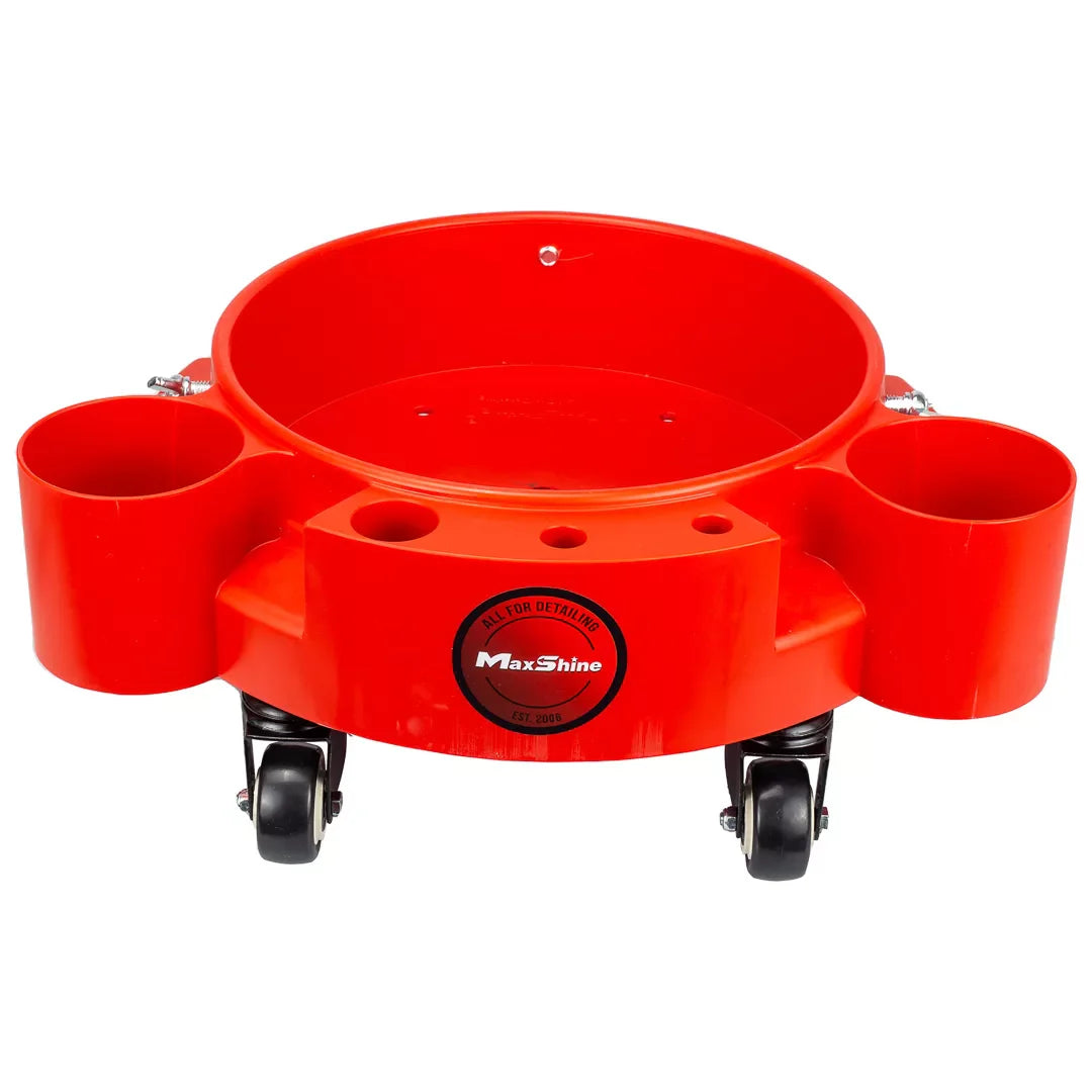 Rolling Bucket Dolly The Rolling Bucket Dolly is your car washing hero. This handy caddy boasts 360-degree swivel wheels for effortless maneuvering, holding
