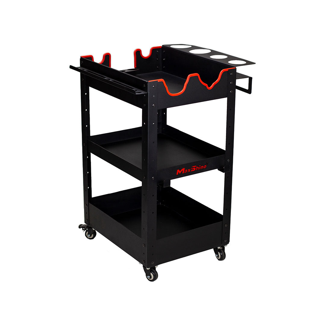 Maxshine Rolling Detailing Cart - Coated Steel - detail shot 7