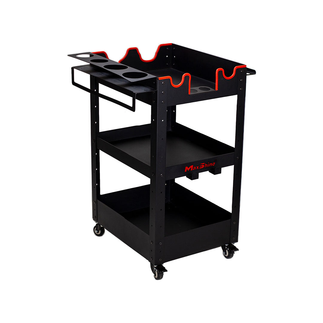 Maxshine Rolling Detailing Cart - Coated Steel product closeup - auto detailing equipment