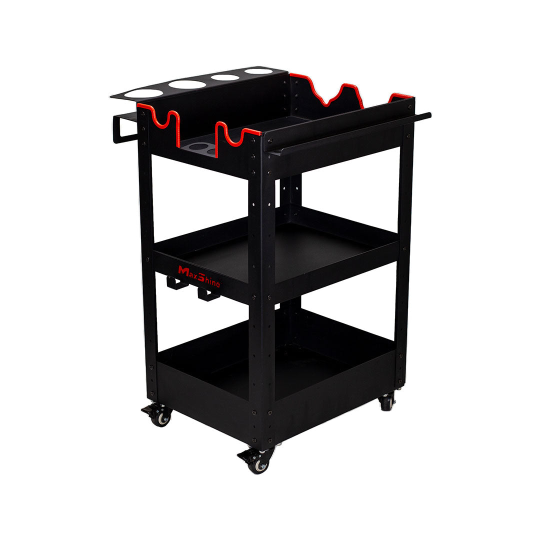 Maxshine Rolling Detailing Cart - Coated Steel - detail shot 5