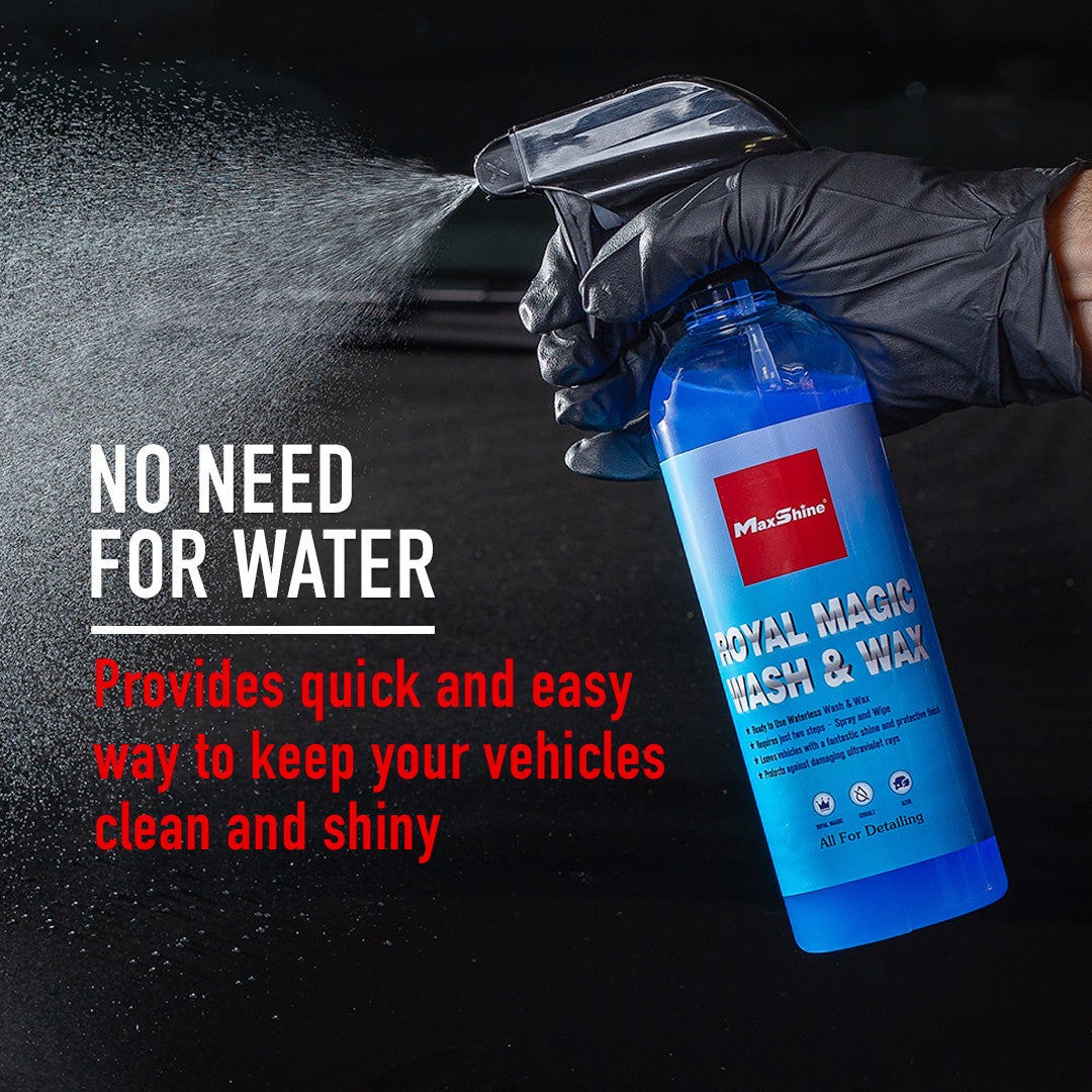Waterless Wash & Wax Eco-Friendly with a Brilliant Shine This eco-friendly Waterless Wash and Wax is a powerful and innovative formula that combines cleaning