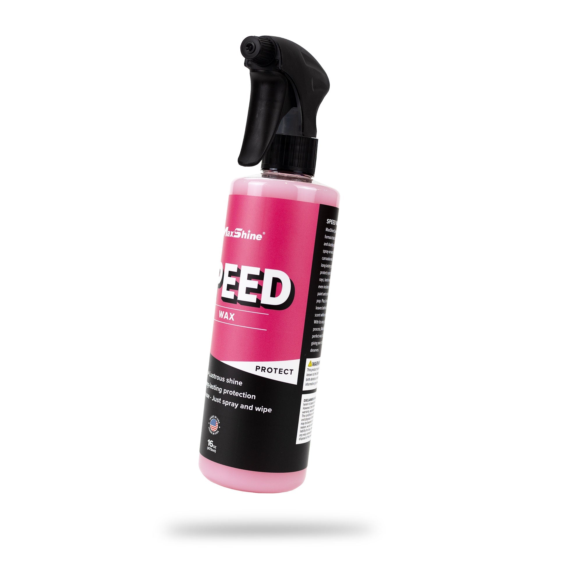 Speed Wax Spray Effortless Shine, Lasting Protection Speed Wax Spray is a car protectant that combines natural carnauba wax with conditioners and color