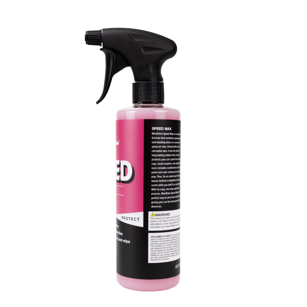 Speed Wax Spray Effortless Shine, Lasting Protection Speed Wax Spray is a car protectant that combines natural carnauba wax with conditioners and color