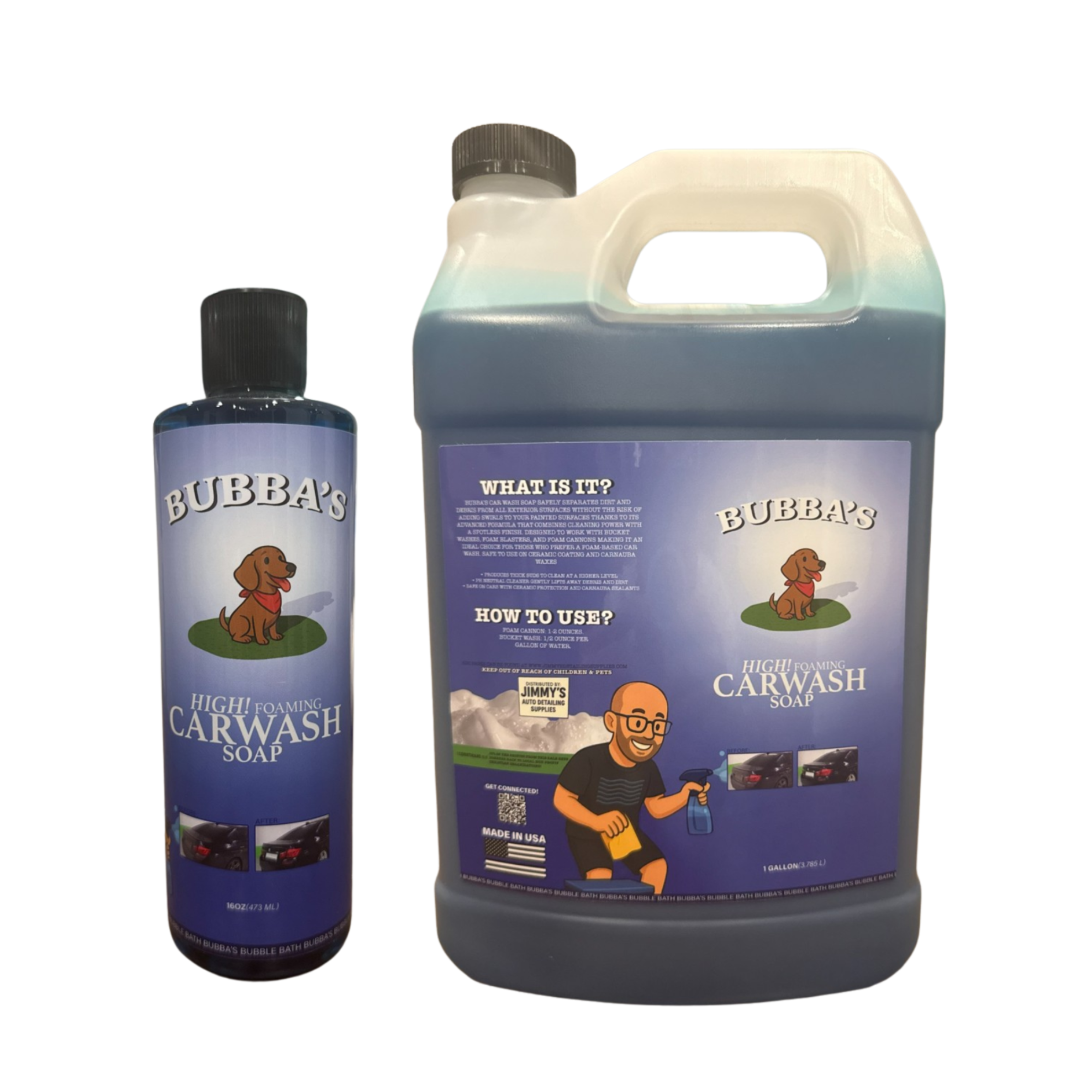 BUBBA'S high foaming car wash soap for foam cannon and bucket washing