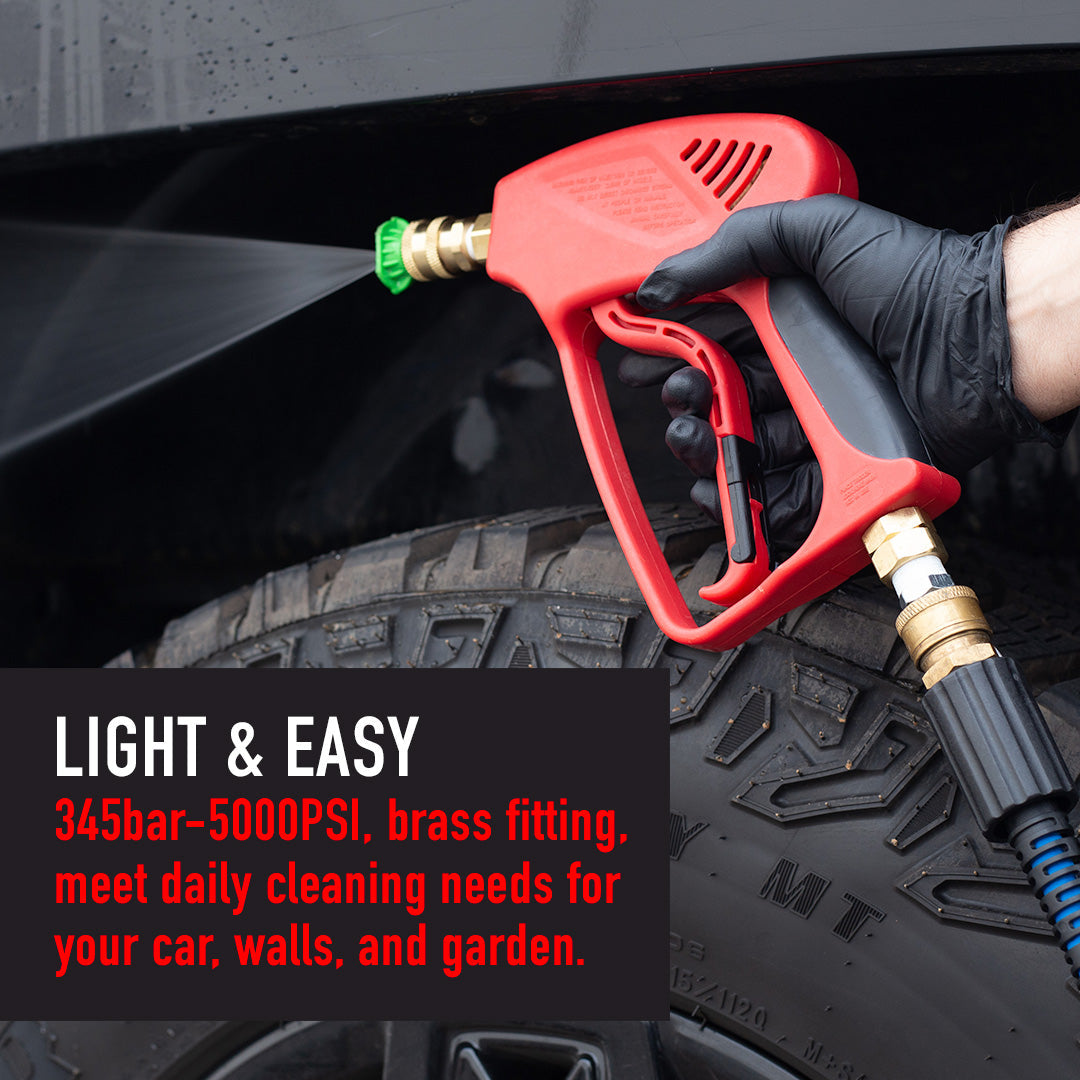 Pressure Washer Gun – Maxshine High-Pressure Short Wand, 5000PSI, Multiple Nozzles, Durable The Pressure Washer Gun effortlessly douses even large vehicles in