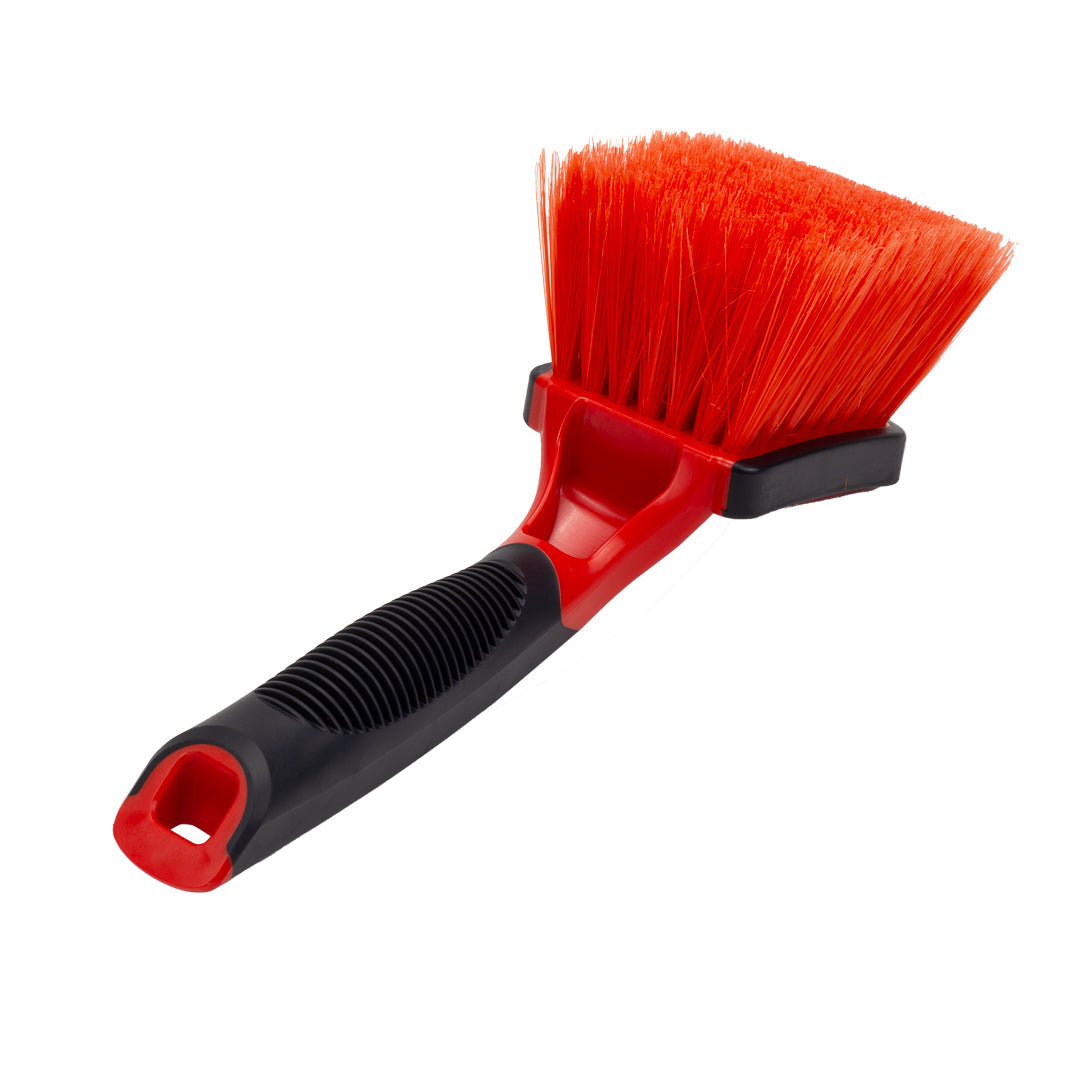 Rim Cleaning Brush - Ergonomic Design: Soft Grip, Safety Bumper, Easy Handle The rim cleaning brush, made of PET and PBT(light duty), produces the best result