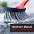 Wheel Cleaning Brush The wheel cleaning brushes, have soft and long handles, help to reach far into wheel wells and canvas convertible tops, safely removing