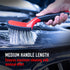 Rim Cleaning Brush - Ergonomic Design: Soft Grip, Safety Bumper, Easy Handle The rim cleaning brush, made of PET and PBT(light duty), produces the best result