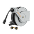 Giraffe Tools Retractable Pressure Hose Reel equipped with a locking mechanism, the hose can be adjusted to any length required, and is oil and